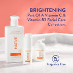 Buy now Native Brightening Facial Serum Contains Naturally Derived Ingredients | Hydrating Serum with Vitamin C and Niacinamide, Vitamin B3, Revitalize and Repair Your Skin, Fragrance-Free, 30ml, 1 fl oz at indiglob india