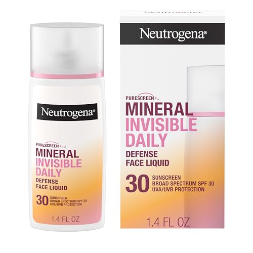 Buy now Neutrogena Purescreen+ Invisible Daily Defense Mineral Sunscreen for Face with SPF 30, Broad Spectrum Mineral Sunscreen with Vitamin E, Water Resistant, Fragrance-Free, 1.4 fl. oz at indiglob india