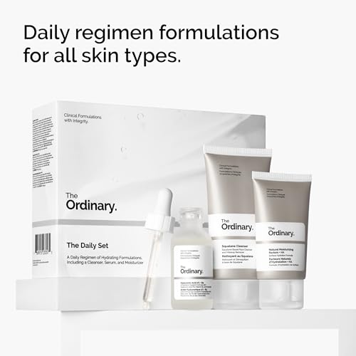Buy now The Ordinary The Daily Set, Daily Skincare Routine with Squalane Cleanser, Hyaluronic Acid 2% + B5, and Natural Moisturizing Factors + HA | Skin Care Set at indiglob india