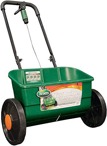 Buy now Scotts Turf Builder EdgeGuard DLX Broadcast Spreader for Seed, Fertilizer, Salt, Ice Melt, Holds up to 15,000 sq.ft. Product at indiglob india