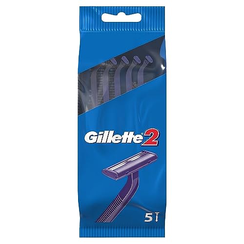 Buy now Gillette 2 Men's Disposable Razor, 5 Units - Pack of 2 at indiglob india