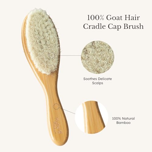 Buy now Kyte BABY Bamboo 3-Piece Brush Set - 1 Goat Hair Brush, 1 Wooden Bristle Brush and 1 Bamboo Comb at indiglob india
