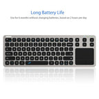 Buy now Arteck 2.4G Wireless Touch TV Keyboard with Easy Media Control and Built-in Touchpad Mouse Solid Stainless Ultra Compact Full Size Keyboard -Connected Computer, Smart TV, HTPC at indiglob india