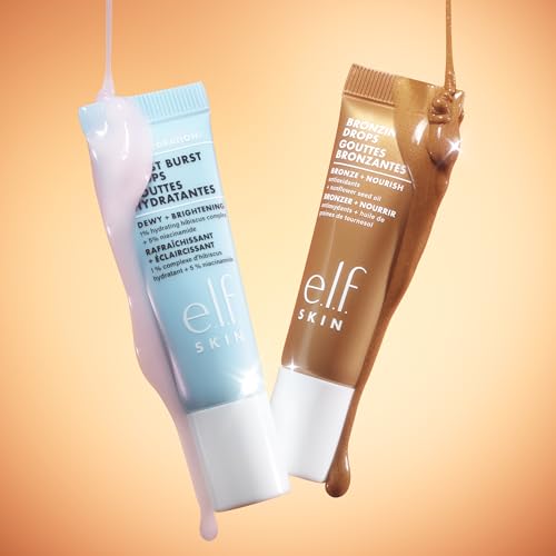 Buy now e.l.f. SKIN The Hottest Drops Duo, Holy Hydration! Thirst Burst & Bronzing Skincare Set, For A Dewy, Sun-Kissed Look, Vegan & Cruelty-Free at indiglob india