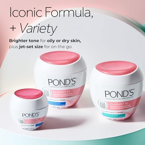Buy now PONDâ€™S Clarant B3 Dark Spot Correcting Cream â€“ Daily Moisturizer for Dry Skin â€“ Moisturizing Face Cream with Vitamins B3 & C â€“ Dermatologist Tested, 7 oz, 2 Pack at indiglob india