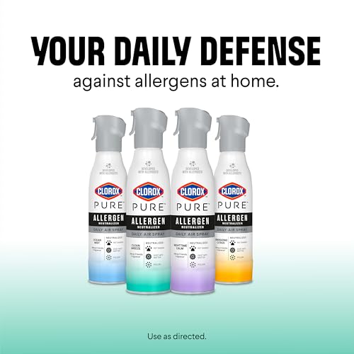 Buy now Clorox PURE Allergen Neutralizer Daily Air Spray, Clean Breeze, 8 Ounces at indiglob india