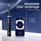 Buy now Oral-B iO Deep Clean + Protect Rechargeable Electric Toothbrush, Black, iO Series 7, 2 Replacement Brush Heads, Charging Travel Case at indiglob india