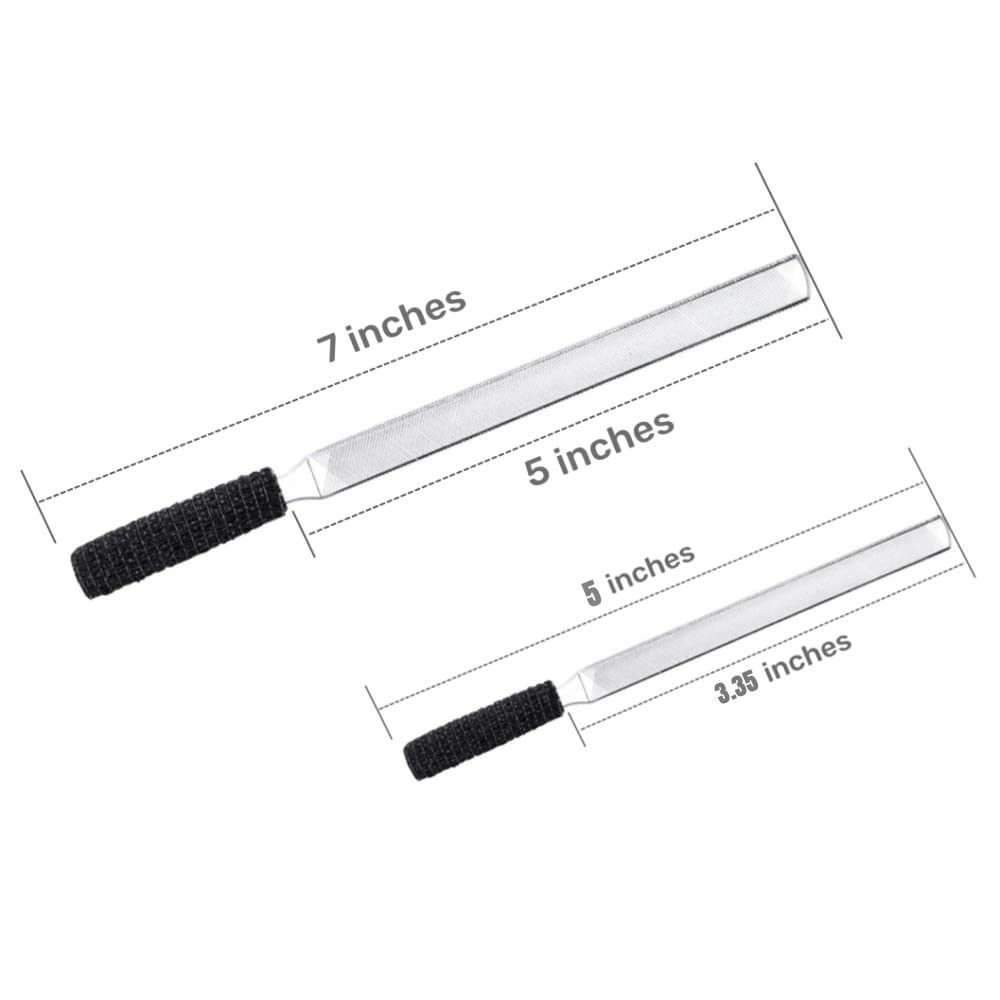 2PCS Stainless Steel Heavy Duty Metal Toe Nail Files for Thick Nails