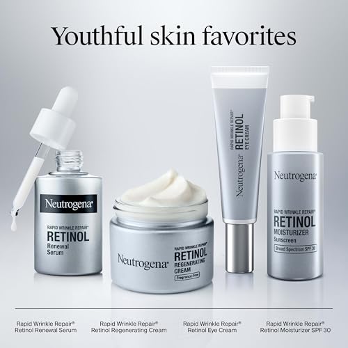 Buy now Neutrogena Rapid Wrinkle Repair Retinol Renewal Serum, Lightweight Anti-Aging Facial Serum with Pure Retinol & Antioxidants to Improve Wrinkles, Dullness & Dark Spots, 1 fl oz at indiglob india
