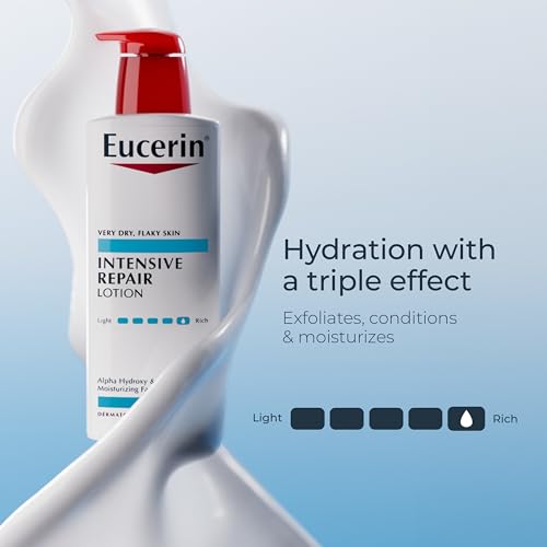 Buy now Eucerin Intensive Repair Body Lotion for Dry Skin with Alpha Hydroxy, Body Moisturizer for Very Dry Skin, Moisturizes, Exfoliates and Conditions, Fragrance Free and Paraben Free, 16.9 Fl Oz Bottle at indiglob india