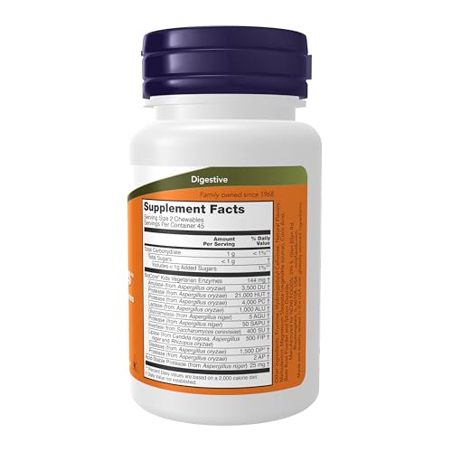Buy now NOW Foods Supplements, ChewyZymes, Broad Spectrum Chewable Enzymes, Berry Flavor, 90 Chewables at indiglob india
