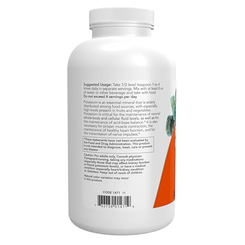 Buy now NOW Foods Supplements, Potassium Gluconate Pure Powder 175 mg, Essential Mineral*, 1-Pound at indiglob india