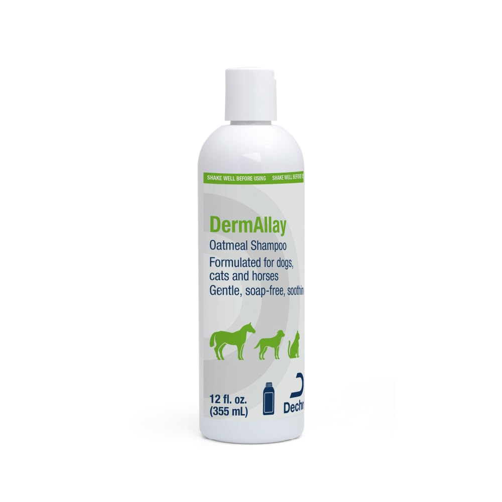 DermAllay Oatmeal Shampoo for Dogs, Cats and Horses, 12 Fl Oz