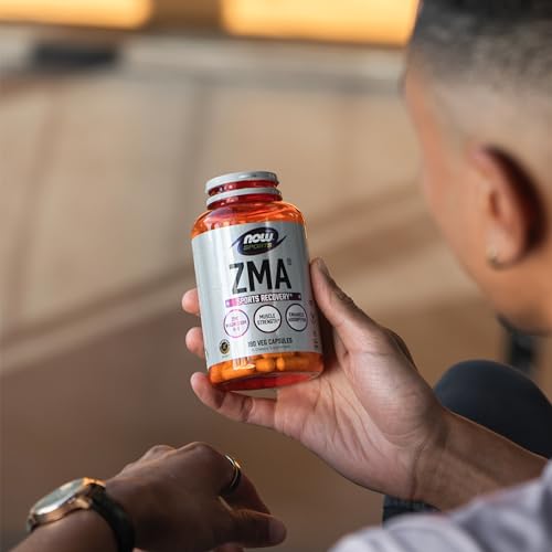 Buy now NOW Foods Sports Nutrition, ZMA (Zinc, Magnesium and Vitamin B-6), Enhanced Absorption, Sports Recovery*, 180 Capsules at indiglob india