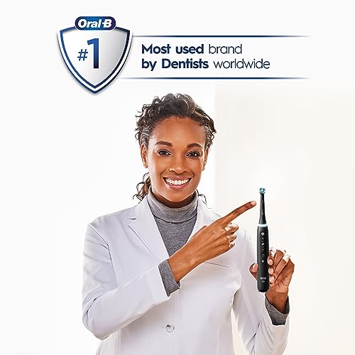 Buy now Oral-B iO Series 5 Rechargeable Electric Toothbrush with Visible Pressure Sensor to Protect Gums, 2 Minute Timer, 5 Cleaning Settings, 1 Replacement Toothbrush Heads, and Travel Case, Black at indiglob india