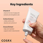 Buy now COSRX Vitamin E Vitalizing Face Sunscreen SPF 50, 1.69 fl oz, SPF Moisturizer, Lightweight under Makeup, Travel Essentials, Summer Essentials, Korean Skin Care, Korean Sunscreen for Face at indiglob india