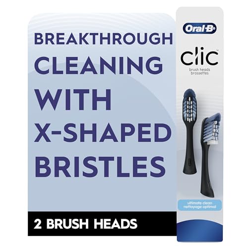 Buy now Oral-B Clic Toothbrush replacement heads, 2 count toothbrushes, black refill brush heads at indiglob india