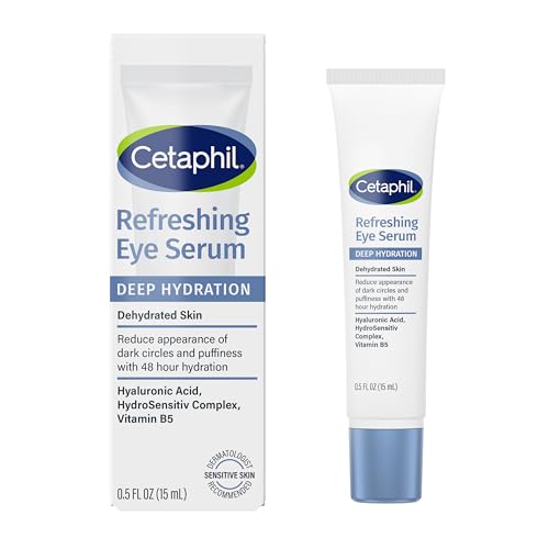 Buy now CETAPHIL Deep Hydration Refreshing Eye Serum, 0.5 fl oz, 48Hr Hydrating Under Eye Cream to Reduce the Appearance of Dark Circles, With Hyaluronic Acid, Vitamin E & B5 (Packaging May Vary) at indiglob india