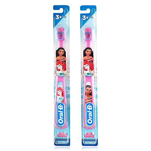 Buy now Oral-B New Princess Toothbrush for Little Girls, Children 3+, Extra Soft, Characters Vary - Pack of 6 (Characters Vary) at indiglob india