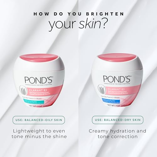 Buy now PONDâ€™S Clarant B3 Dark Spot Correcting Cream â€“ Daily Moisturizer for Dry Skin â€“ Moisturizing Face Cream with Vitamins B3 & C â€“ Dermatologist Tested, 7 oz, 2 Pack at indiglob india
