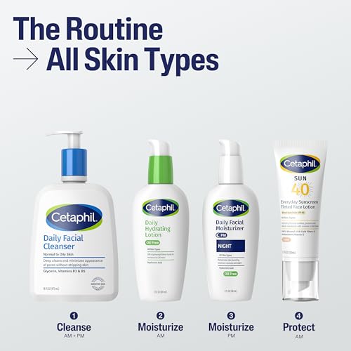 Buy now CETAPHIL Everyday Sunscreen Tinted Lotion for Face, 1.7 fl oz, 100% UVA/UVB Mineral Sunscreen: Titanium Dioxide & Zinc Oxide, SPF 40, For Sensitive Skin at indiglob india