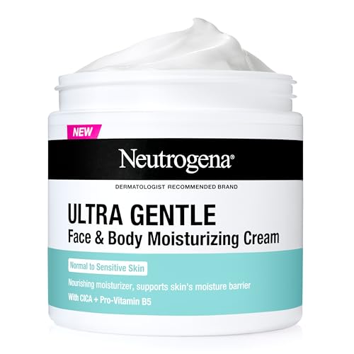 Buy now Neutrogena Ultra Gentle Face & Body Moisturizing Cream, Nourishing Face & Body Lotion Moisturizer for Normal to Sensitive Skin Leaves Skin Feeling Smooth & Healthy, Fragrance Free, 11 oz at indiglob india