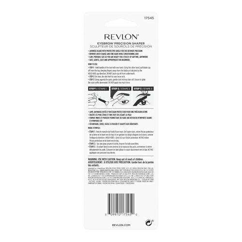 Buy now Revlon Eyebrow Precision Shaper, Eye Brow Razor, Hair Remover Blade, Reusable, Made with Japanese Stainless Steel (Pack of 2) at indiglob india