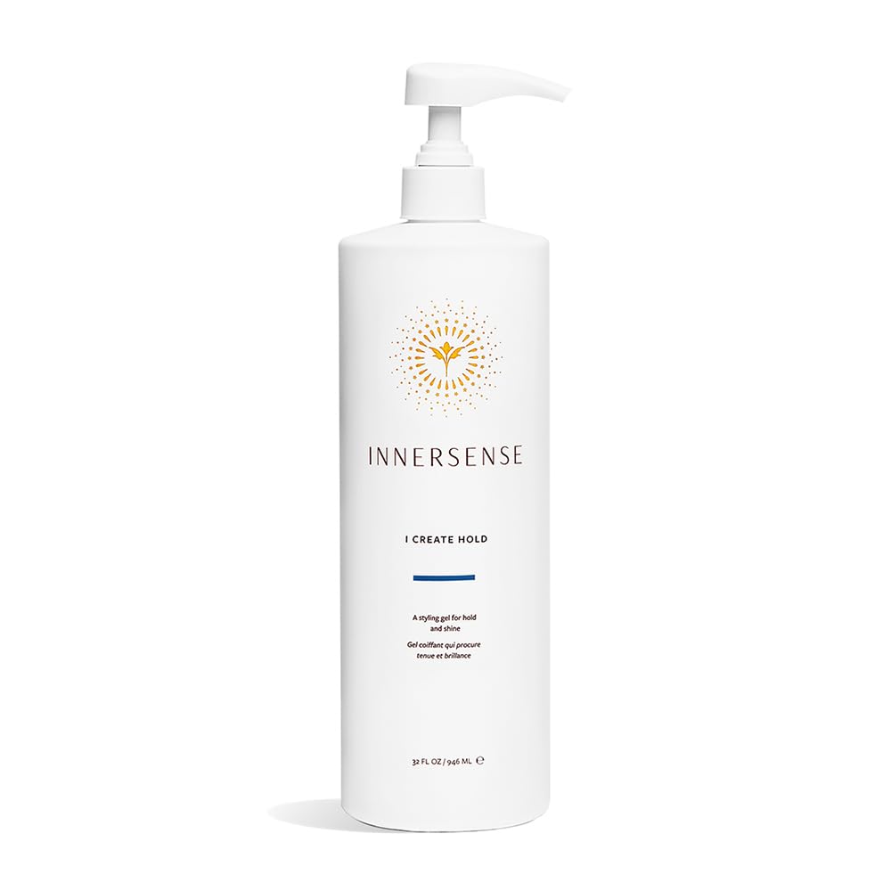 INNERSENSE Organic Beauty - I Create Hold Styling Gel (10oz) | Firm, Flexible Hold + All-Day Curl Definition | No Crunch, Flakes or Buildup | Non-Toxic, Cruelty-Free, Clean Styling