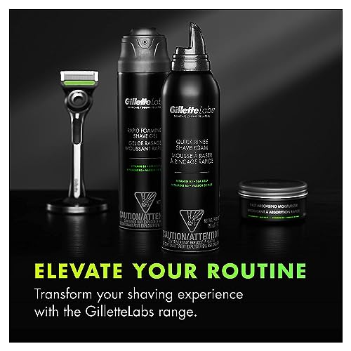 Buy now Gillette Labs Quick Rinse Lightweight Shave Foam for Men, Shaving Foam that Helps Protect the Skin, 8.1 OZ at indiglob india