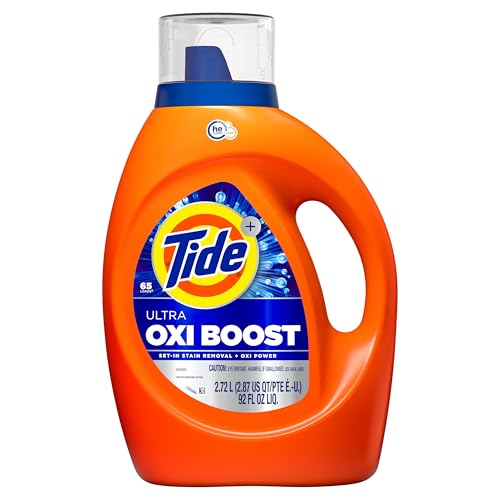 Buy now Tide Ultra Oxi Boost Liquid Laundry Detergent, 117 fl oz, 83 Loads, Advanced Stain Remover, Laundry Detergent Liquid with Extra Oxi Power at indiglob india