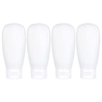 TSA Approved Travel Bottles Set for Toiletries Travel Size Containers Kit 4 Pack Portable Leak Proof Refillable Squeeze Cosmetic Airplane Essential Shampoo Hair Conditioner Body Lotion Bath Shower Gel