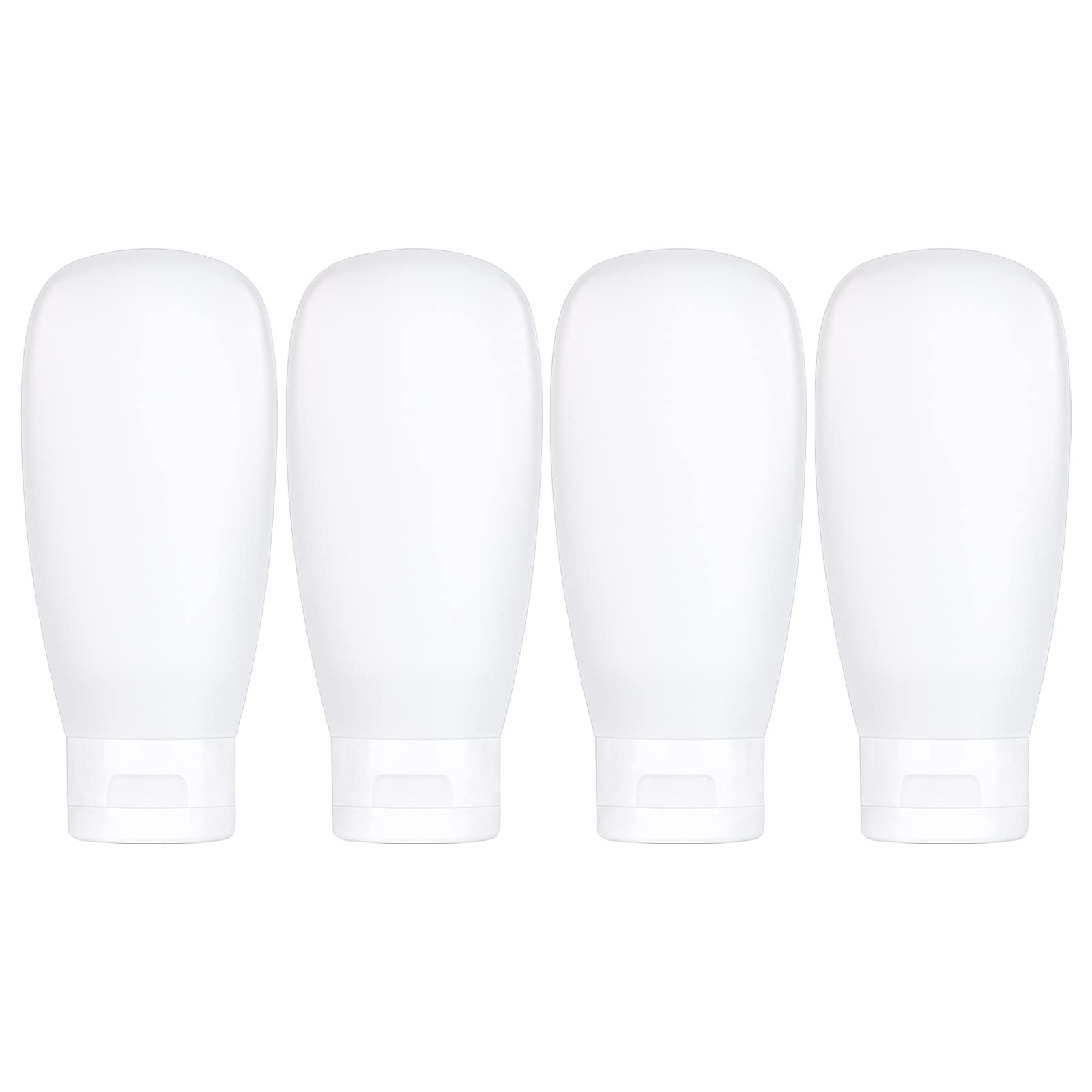 TSA Approved Travel Bottles Set for Toiletries Travel Size Containers Kit 4 Pack Portable Leak Proof Refillable Squeeze Cosmetic Airplane Essential Shampoo Hair Conditioner Body Lotion Bath Shower Gel