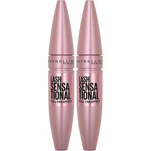 Buy now Maybelline Lash Sensational Washable Mascara, Lengthening and Volumizing for a Full Fan Effect, Blackest Black, 2 Count at indiglob india