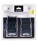 Buy now Andis Master Series Premium Hair Clipper Attachment Comb Set, Clipper Guards Cutting Guides with Metal Clip, Black, 7 Count at indiglob india