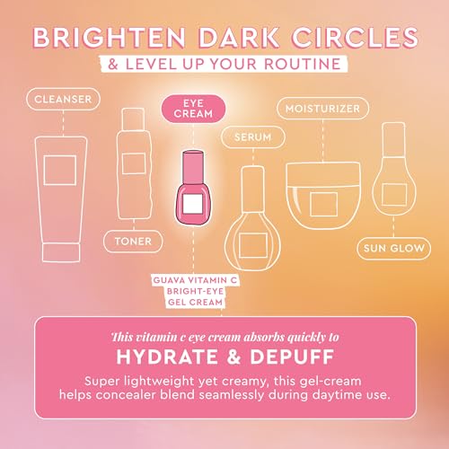 Buy now Glow Recipe Guava Vitamin C Brightening Eye Gel - Niacinamide, Peptides & Green Caffeine Gentle Under Eye Cream for Dark Circles, Puffiness & Bags - Lightweight, Hydrating, Firming - Makeup Prep, 15ml at indiglob india