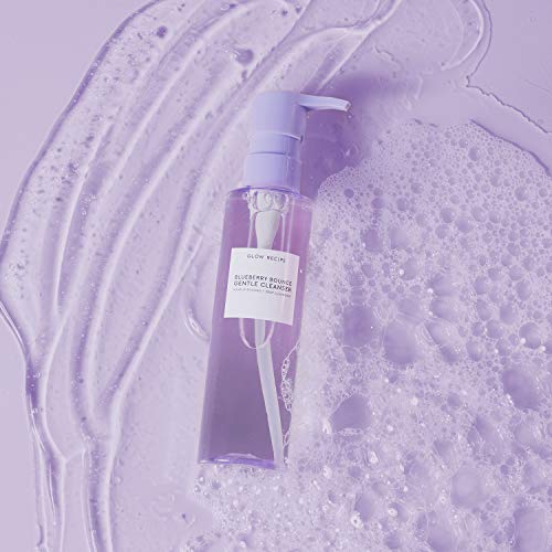 Buy now Glow Recipe Blueberry Bounce Exfoliating Face Wash - Foaming Facial Cleanser, Makeup Remover & Clarifying Mask - Hydrating Hyaluronic Acid & Gentle AHA for Sensitive Skin - Korean Skincare, 160ml at indiglob india