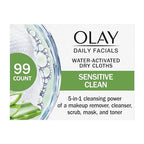 Buy now Olay Eye Makeup Remover Wipes, Daily Facials Gentle Face Cleanser for Sensitive Skin, Alcohol and Fragrance Free, Soft Face Wash Towels, Travel Essentials for Women, Dry Cloths, 99 ct (3 X 33ct) at indiglob india