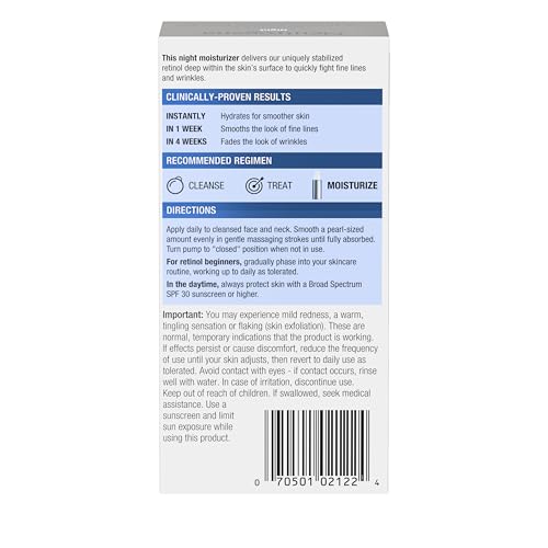 Buy now Neutrogena Rapid Wrinkle Repair Retinol Night Face Moisturizer, Daily Anti-Aging Face Cream with Retinol & Hyaluronic Acid to Fight Fine Lines & Wrinkles, 1 fl. oz at indiglob india