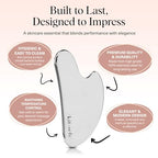 Buy now Kitsch Stainless Steel Gua Sha Facial Tools - Guasha Tool for Face, Face Sculpting Tool, Jawline Shaper, Double Chin Reducer, Body Gua Sha Tools, Lymphatic Drainage Massager, Facial Skin Care - Silver at indiglob india