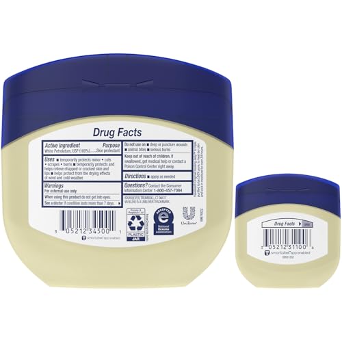 Buy now Vaseline Petroleum Jelly 2-Size Variety 4-Pack â€“ Hypoallergenic Skin Protectant, Unscented Healing Ointment for Beauty & Personal Care at indiglob india