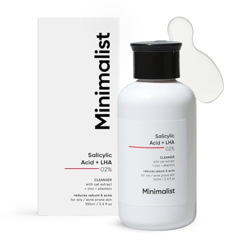 Buy now Minimalist 2% Salicylic Acid Face Wash for Oily, Acne Prone Skin | Anti Acne Face Wash With LHA & Zinc | Sulphate free Gentle BHA Liquid Exfoliant | For Women & Men | 3.4 Fl Oz / 100 ml at indiglob india