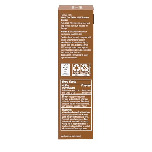 Buy now Neutrogena Purescreen+ Tinted Sunscreen for Face with SPF 30, Broad Spectrum Mineral Sunscreen with Zinc Oxide and Vitamin E, Water Resistant, Fragrance Free, Medium Deep, 1.1 fl oz at indiglob india