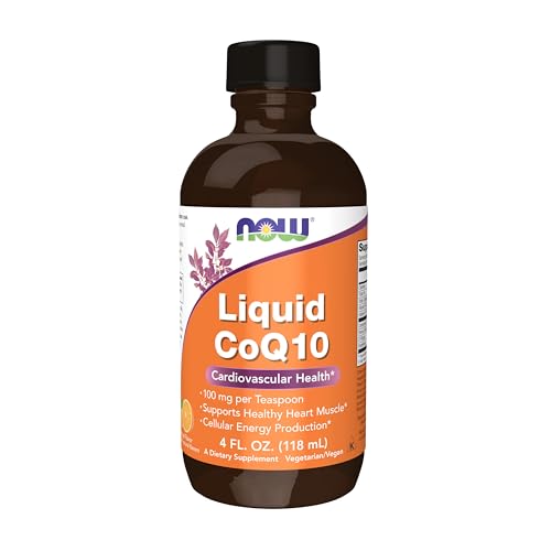 Buy now NOW Supplements, CoQ10 Liquid, 100 mg per Teaspoon, with Co-enzyme B Vitamins, Sweetened with Xylitol, 4-Ounce at indiglob india