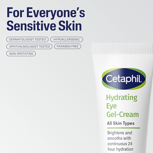 Buy now Cetaphil Hydrating Eye Gel-Cream, With Hyaluronic Acid, 0.5 Fl oz, Brightens and Smooths Under Eyes, 24 Hour Hydration for All Skin Types, (Packaging May Vary) at indiglob india