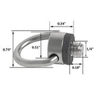 Buy now Stainless Steel D Ring Screw Hinged Holder Camera Fixing Screw 1/4"-20 Thread for Tripod DSLR Cameras for Quick Release Wrist Strap Sling 2 Pack at indiglob india