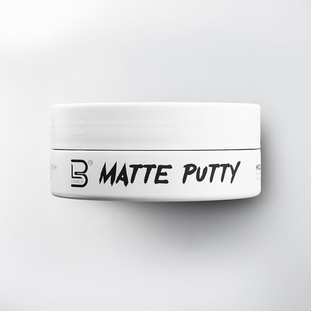 L3 Level 3 Matte Hair Putty for Men and Women, Styling Clay, 5 oz | Texture clay, matte clay finish, flexible medium hold, reworkable styling paste, adds definition and natural texture