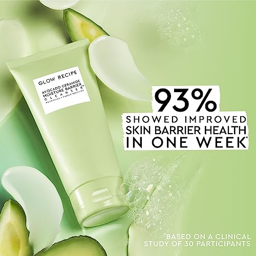 Buy now Glow Recipe Avocado Ceramide Facial Cleanser for Dry Skin - Hydrating Gel to Foaming Face Wash for Women & Men - Gentle Moisture Barrier Repair with Hyaluronic Acid & Colloidal Oatmeal, 150ml at indiglob india
