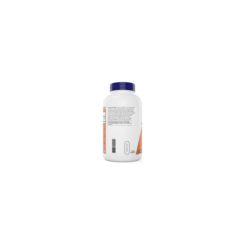Buy now NOW Foods L-Carnitine 500 mg, 240 Veg Caps - Fitness Support* - Purest Form - Non-GMO - Vegan/Vegetarian - 500mg Capsules - Amino Acid Health Supplement at indiglob india