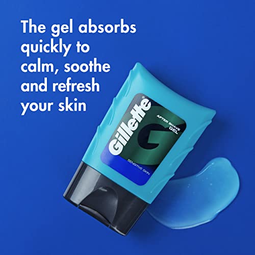 Buy now Gillette After Shave Gel for Men, Aftershave for Men, After Shave Lotion for Men, Calms, Soothes and Refreshes Sensitive Skin, Light Fragrance, 2.5 oz, Pack of 6, After Shave Cologne Men, Aftershave at indiglob india