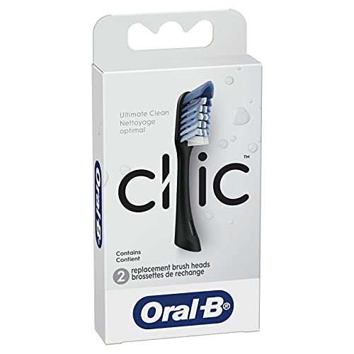 Buy now Oral-B Clic Toothbrush Replacement Brush Heads, Black, 2 Count at indiglob india